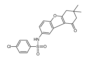 4-chloro-N-(7,7-dimethyl-9-oxo-6,8-dihydrodibenzofuran-2-yl)benzenesulfonamide结构式