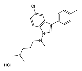 N'-[5-chloro-3-(4-methylphenyl)indol-1-yl]-N,N,N'-trimethylpropane-1,3-diamine,hydrochloride Structure