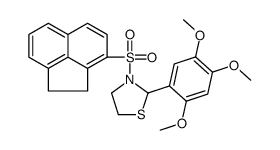 3-(1,2-dihydroacenaphthylen-3-ylsulfonyl)-2-(2,4,5-trimethoxyphenyl)-1,3-thiazolidine Structure