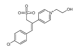 (Z)-3-(4-chlorophenyl)-2-[1-(2-hydroxyethyl)pyridin-1-ium-4-yl]prop-2-ene-1-sulfonate结构式