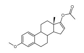 17-O-Acetyl-3-O-methyl-oestra-1,3,5(10),16-tetraen-3,17β-diol od. Oestron-17-enol-acetat-3-methylether Structure