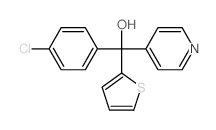 4-Pyridinemethanol, a-(4-chlorophenyl)-a-2-thienyl-结构式