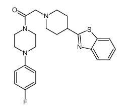 Piperazine, 1-[[4-(2-benzothiazolyl)-1-piperidinyl]acetyl]-4-(4-fluorophenyl)- (9CI) structure