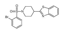 Piperidine, 4-(2-benzothiazolyl)-1-[(2-bromophenyl)sulfonyl]- (9CI)结构式