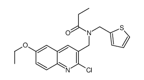 Propanamide, N-[(2-chloro-6-ethoxy-3-quinolinyl)methyl]-N-(2-thienylmethyl)- (9CI) Structure