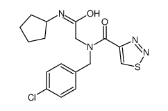 1,2,3-Thiadiazole-4-carboxamide,N-[(4-chlorophenyl)methyl]-N-[2-(cyclopentylamino)-2-oxoethyl]-(9CI) picture