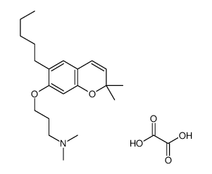 3-(2,2-dimethyl-6-pentylchromen-7-yl)oxy-N,N-dimethylpropan-1-amine,oxalic acid Structure