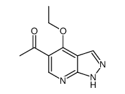 1-(4-ethoxy-1H-pyrazolo[3,4-b]pyridin-5-yl)ethanone Structure