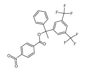 4-Nitro-benzoic acid 1-(3,5-bis-trifluoromethyl-phenyl)-1-phenyl-ethyl ester Structure