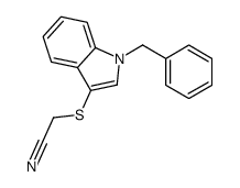 2-(1-benzylindol-3-yl)sulfanylacetonitrile结构式