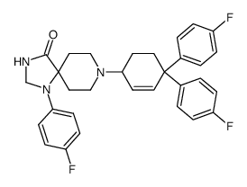 8-[4,4-bis-(4-fluoro-phenyl)-cyclohex-2-enyl]-1-(4-fluoro-phenyl)-1,3,8-triaza-spiro[4.5]decan-4-one Structure