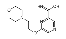 6-(2-morpholin-4-ylethoxy)pyrazine-2-carboxamide结构式