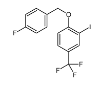 1-[(4-fluorophenyl)methoxy]-2-iodo-4-(trifluoromethyl)benzene结构式