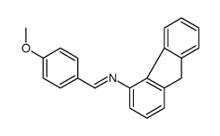 N-(9H-fluoren-4-yl)-1-(4-methoxyphenyl)methanimine结构式