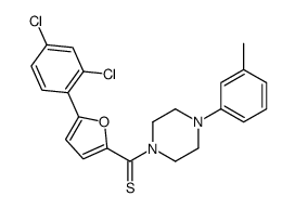 [5-(2,4-dichlorophenyl)furan-2-yl]-[4-(3-methylphenyl)piperazin-1-yl]methanethione结构式