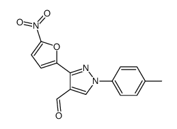 1-(4-methylphenyl)-3-(5-nitrofuran-2-yl)pyrazole-4-carbaldehyde结构式