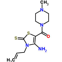 (3-Allyl-4-amino-2-thioxo-2,3-dihydro-1,3-thiazol-5-yl)(4-methyl-1-piperazinyl)methanone Structure