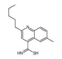 6-methyl-2-pentylquinoline-4-carbothioamide结构式