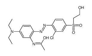 N-[2-[[2-Chloro-4-[(2-hydroxyethyl)sulfonyl]phenyl]azo]-5-(diethylamino)phenyl]acetamide结构式