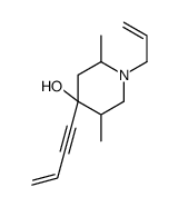 4-but-3-en-1-ynyl-2,5-dimethyl-1-prop-2-enylpiperidin-4-ol结构式