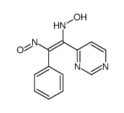 N-(2-nitroso-2-phenyl-1-pyrimidin-4-ylethenyl)hydroxylamine Structure