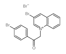 Quinolinium,3-bromo-1-[2-(4-bromophenyl)-2-oxoethyl]-, bromide (1:1) Structure
