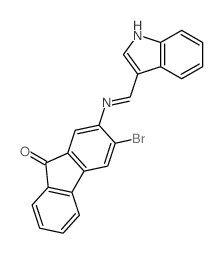 9H-Fluoren-9-one,3-bromo-2-[(1H-indol-3-ylmethylene)amino]-结构式