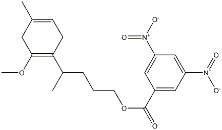 2-Methoxy-δ,4-dimethyl-1,4-cyclohexadiene-1-(1-butanol)3,5-dinitrobenzoate结构式