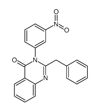 2-benzyl-3-(3-nitrophenyl)quinazolin-4-one结构式