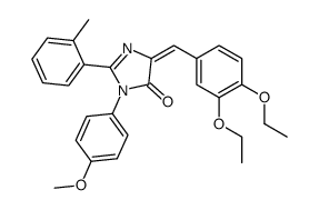 4H-Imidazol-4-one,5-[(3,4-diethoxyphenyl)methylene]-3,5-dihydro-3-(4-methoxyphenyl)-2-(2-methylphenyl)-结构式