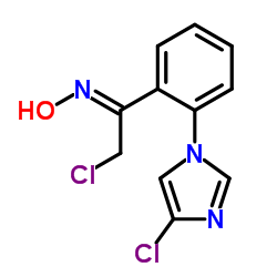 (Z)-2'-(1H-Imidazole-1-yl)-2,4-dichloroacetophenone oxime Structure