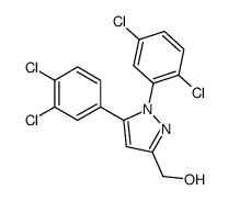 [1-(2,5-dichlorophenyl)-5-(3,4-dichlorophenyl)pyrazol-3-yl]methanol Structure