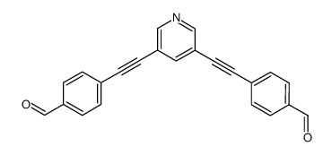 4,4'-(pyridine-3,5-diylbis(ethyne-2,1-diyl))dibenzaldehyde结构式