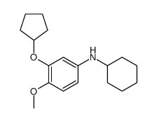 N-cyclohexyl-3-cyclopentyloxy-4-methoxyaniline结构式