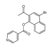(2-acetyl-4-bromonaphthalen-1-yl) pyridine-4-carboxylate Structure