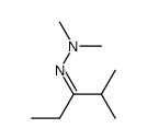 N,N-dimethylhydrazone of 2-methylpentan-3-one Structure