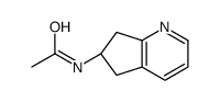 N-[(6S)-6,7-dihydro-5H-cyclopenta[b]pyridin-6-yl]acetamide结构式
