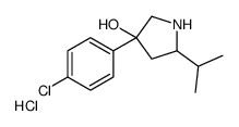 3-(4-chlorophenyl)-5-propan-2-ylpyrrolidin-3-ol,hydrochloride结构式