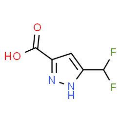 1H-Pyrazole-3-carboxylicacid,5-(difluoromethyl)-(9CI) Structure