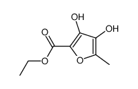 ethyl 3,4-dihydroxy-5-methylfuran-2-carboxylate结构式