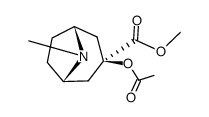 3exo-acetoxy-tropane-3endo-carboxylic acid methyl ester Structure