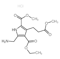 1H-Pyrrole-2,4-dicarboxylicacid, 5-(aminomethyl)-3-(3-methoxy-3-oxopropyl)-, 4-ethyl 2-methyl ester,hydrochloride (1:1) picture