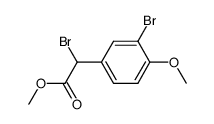 bromo-(3-bromo-4-methoxy-phenyl)-acetic acid methyl ester结构式