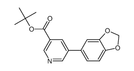 tert-butyl 5-(3,4-methylenedioxyphenyl)nicotinate结构式