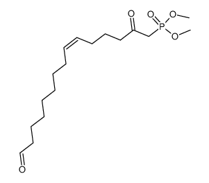 dimethyl (Z)-(2,15-dioxopentadec-6-en-1-yl)phosphonate结构式