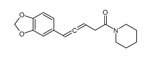 5-(1,3-benzodioxol-5-yl)-1-piperidin-1-ylpenta-3,4-dien-1-one结构式