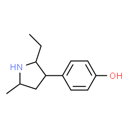 Phenol, 4-(2-ethyl-5-methyl-3-pyrrolidinyl)- (9CI) structure