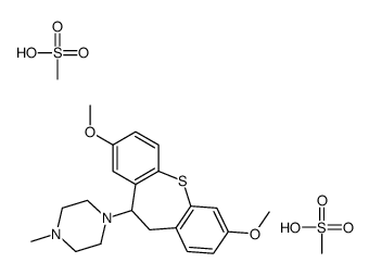 1-(3,9-dimethoxy-5,6-dihydrobenzo[b][1]benzothiepin-5-yl)-4-methylpiperazine,methanesulfonic acid结构式
