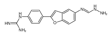 N-amino-N'-[2-[4-(diaminomethylideneamino)phenyl]-1-benzofuran-5-yl]methanimidamide Structure