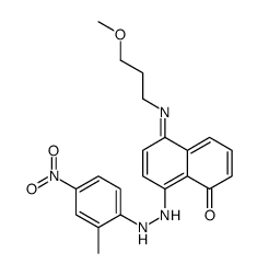 5-[(3-methoxypropyl)amino]-8-[(2-methyl-4-nitrophenyl)azo]-1-naphthol structure